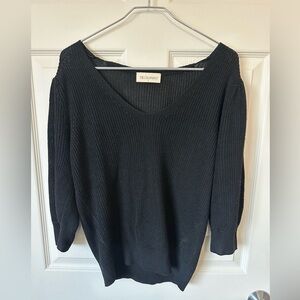 78& SUNNY Black sheer knit Sweater.